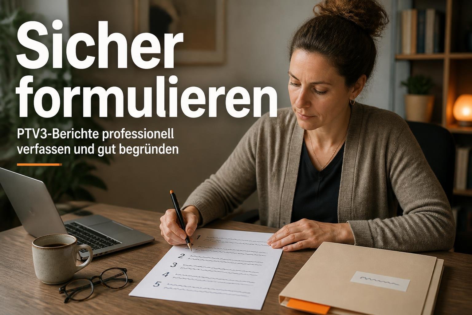 Bericht an den Gutachter sicher und nachvollziehbar formulieren mit PTV3‑Vorlagen